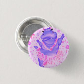 Prima Ballerina Hippo Button Happy Ballet Dancer (Voorkant /achterkant)