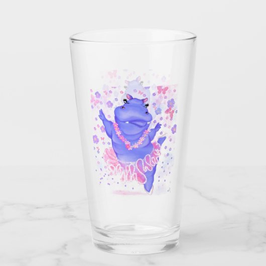 Prima Ballerina Hippo Glas Happy Dancer (Voorkant)