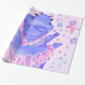 Prima Ballerina Hippo - Happy Dancer Cadeaupapier (Uitgerold)