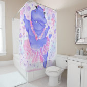 Prima Ballerina Hippo - Happy Dancer Douchegordijn (In situ)