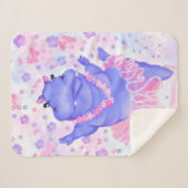 Prima Ballerina Hippo - Happy Dancer Sherpa Deken (Voorkant (horizontaal))