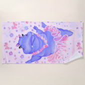 Prima Ballerina Hippo - Happy Dancer Strandlaken (Voorkant)