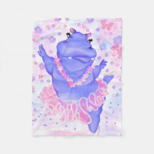 Prima Ballerina Hippo - Happy Fleece Deken