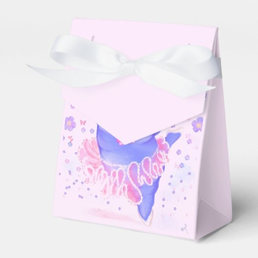 Prima Ballerina Hippo - Jouw naam toevoegen / teks Bedankdoosjes (Voorkant Zijde)