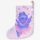 Prima Ballerina Hippo - Jouw naam toevoegen / teks Kleine Kerstsok (Achterkant)