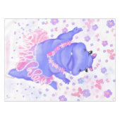 Prima Ballerina Hippo - Jouw naam toevoegen / teks Tafelkleed (Voorkant (Horizontaal))