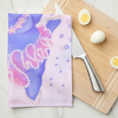 Prima Ballerina Hippo - Jouw naam toevoegen / teks Theedoek (Quarter Fold)