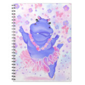 Prima Ballerina Hippo - Voeg Jouw tekst toe / Naam Notitieboek (Voorkant)