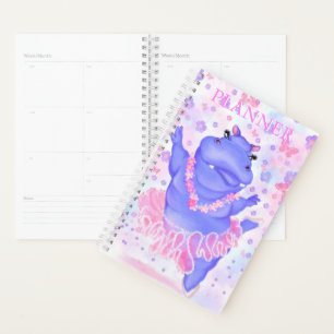 Prima Ballerina Hippo - Voeg Jouw tekst toe / Naam Planner