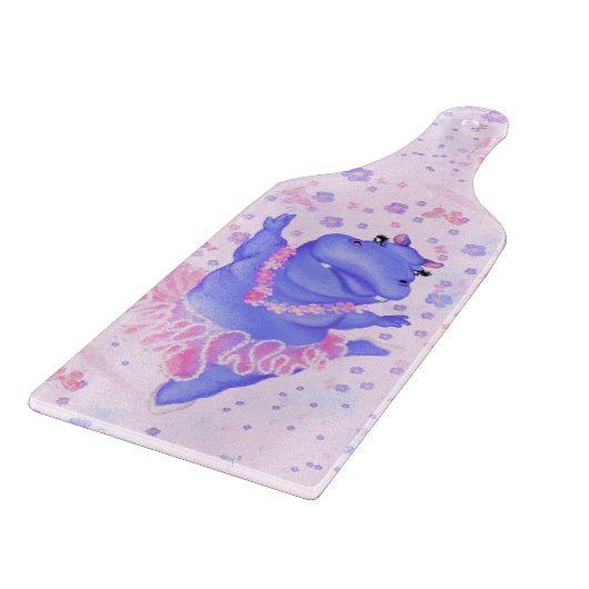 Prima Ballerina Hippo - Voeg uw Afbeelding/tekst t Snijplank (Hoek)