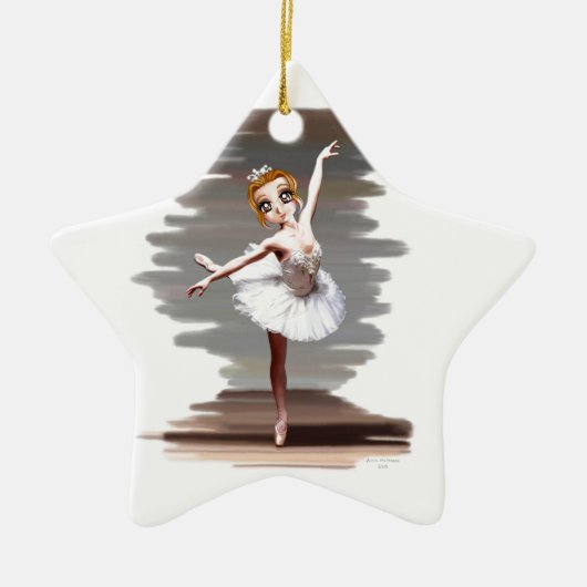 Prima Ballerina Keramisch Ornament (Voorkant)