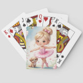Prima ballerina met puppy pokerkaarten (Achterkant)