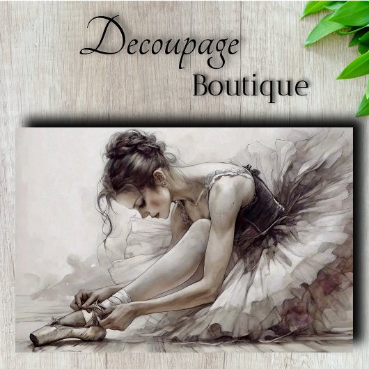 Prima Ballerina Monochrome Decoupage Tissuepapier
