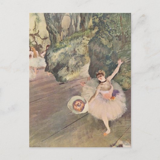 Prima Ballerina neemt een strik Edgar Degas Briefkaart (Voorkant)
