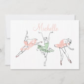 Prima Ballerina Personalized Stationery Notitiekaartje (Voorkant)