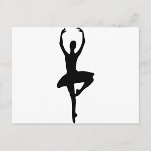 prima ballerina-pictogram briefkaart