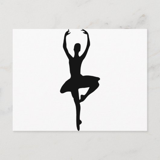 prima ballerina-pictogram briefkaart (Voorkant)