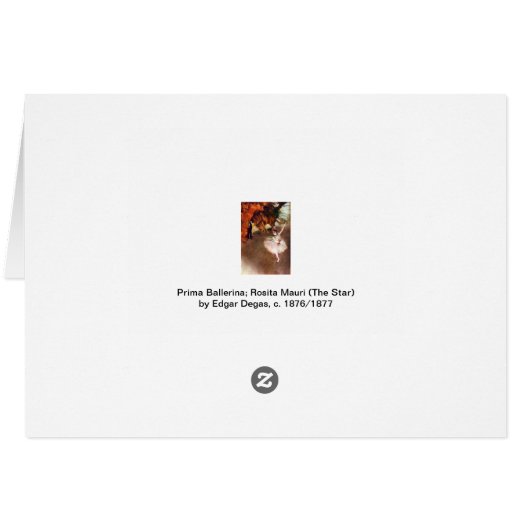 Prima Ballerina, Rosita Mauri by Edgar Degas (Achterkant Horizontaal)