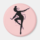 Prima Ballerina Silhouette Magnet (Voorkant)
