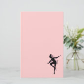 Prima Ballerina Silhouette Stationery Briefpapier (Staand voorkant)