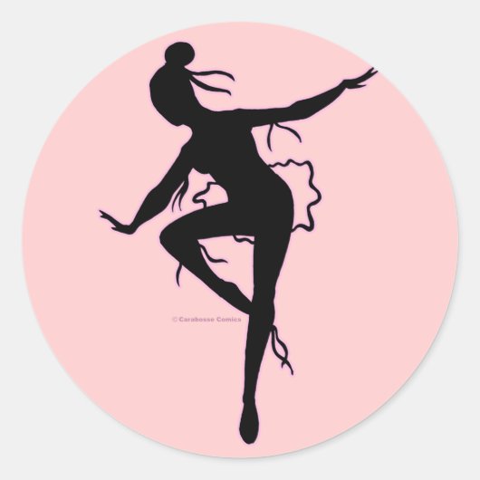 Prima Ballerina Silhouette Sticker (Voorkant)