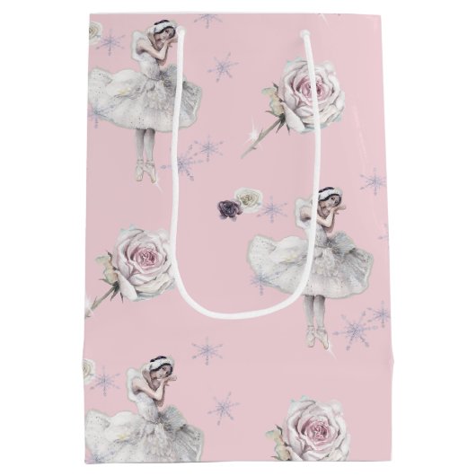 Prima Ballerina Swan en Rozen Medium Cadeauzakje (Achterkant)