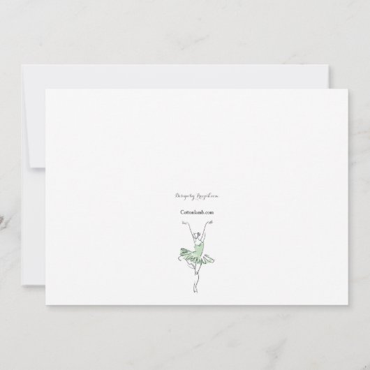 Prima Ballerina Uitnodiging (Achterkant)