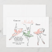 Prima Ballerina Uitnodiging (Voorkant / Achterkant)