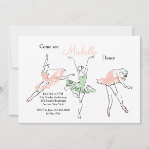 Prima Ballerina Uitnodiging
