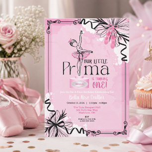 Prima Ballerina Verjaardagsfeest Uitnodiging