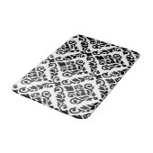 Prima Damask Lg Ptn Black op White Badmat (Gekanteld)