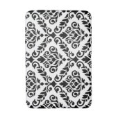 Prima Damask Lg Ptn Black op White Badmat (Voorkant Verticaal)