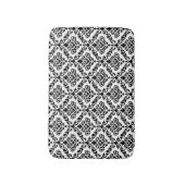 Prima Damask Pattern Black op White Badmat (Voorkant Verticaal)