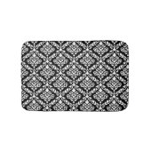 Prima Damask Pattern White op Black Badmat (Voorkant)