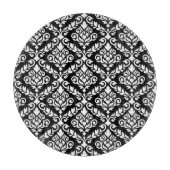 Prima Damask Pattern Wit op Zwart Snijplank (Voorkant)