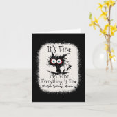 Prima, ik ben prima multiple sclerose bewustzijn kaart (Gele Bloem)