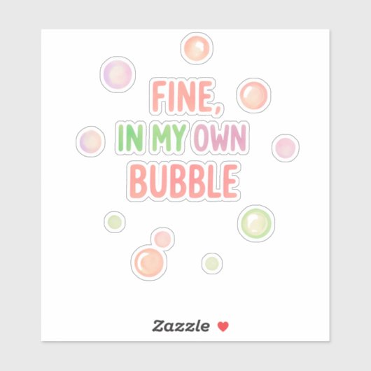Prima, In Mijn Eigen Bubbel - Pastel Bubbel Sticker (Vel)