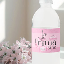 Prima Sips Birthday Water Bottle Label