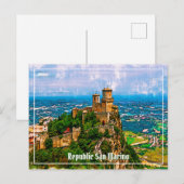 Prima Torre Guaita. Republiek San Marino. Briefkaa Briefkaart (Voorkant / Achterkant)