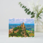 Prima Torre Guaita. Republiek San Marino. Briefkaart (Staand voorkant)