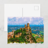 Prima Torre Guaita. Republiek San Marino. Briefkaart (Voorkant / Achterkant)
