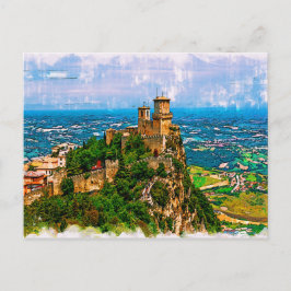 Prima Torre Guaita. Republiek San Marino. Briefkaart
