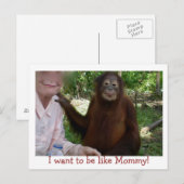  primaat glimlacht als mama briefkaart (Voorkant / Achterkant)