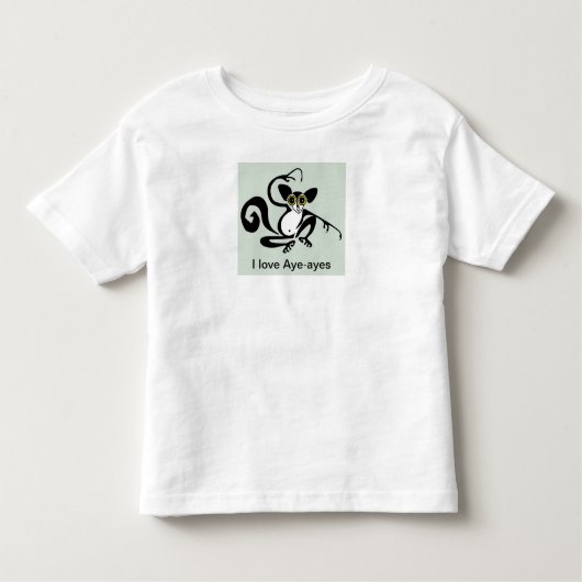 Primaat - Ik hou van Aye-ayes - Wildlife - Madagas Kinder Shirts (Voorkant)