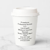 Primadonna Coffee/Drink Cup Papieren Bekers (Achterkant)