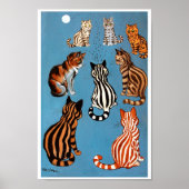 Primadonna of The Night, Louis Wain Poster (Voorkant)