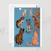 Primadonna van The Night, Louis Wain Briefkaart (Voorkant / Achterkant)