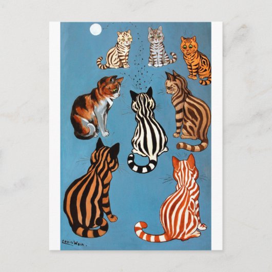 Primadonna van The Night, Louis Wain Briefkaart (Voorkant)