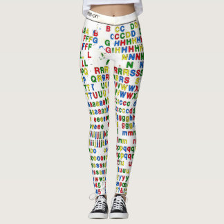 Primair alfabet, Latijnse letters, kleurrijk voor  Leggings