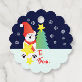 Primair gekleurd Whimsy Polar Beer Bedankjes Labels (Achterkant)